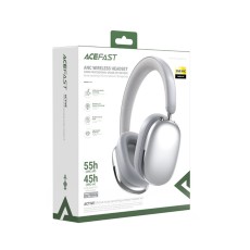 Wireless Headphone Stereo Acefast H9 500mAh v5.4 30dB ANC with Microphone and Control Button Silver