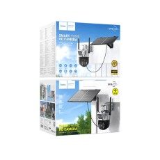 IP Camera Hoco DI76 Feather Solar Powered FullHD IP65 355° Dual Camera Full Colour Night Vision Two-Way Voice Intercom Motion Detection
