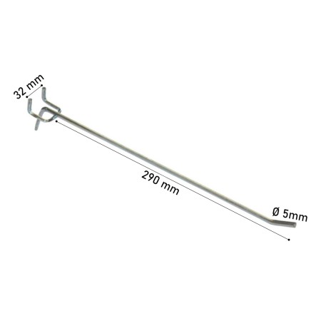Hook 29cm Metal Heavy Duty for Display Stand
