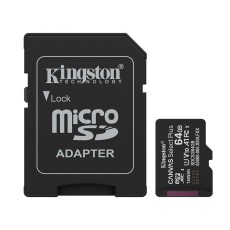 MicroSDXC 64GB Kingston Canvas Select+ Class 10 with SD Adapter up to 150MB/s SDCS3/64GB