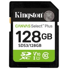 Memory Card SDXC 128GB Kingston Canvas Select+ Class 10 up to 150MB/s SDS3/128GB