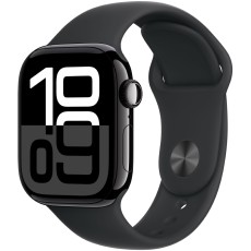 Apple Watch Series 10 Aluminum 42mm GPS eSim NFC IP6X  Aluminum Case Jet Black with Sport Band Black MWWE3QF/A