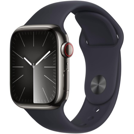 Apple Watch Series 9 41mm GPS eSim NFC IP6X Stainless Steel Case Graphite with Midnight Sport Band MRJ93QF/A
