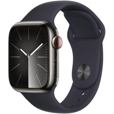 Apple Watch Series 9 41mm GPS eSim NFC IP6X Stainless Steel Case Graphite with Midnight Sport Band MRJ93QF/A