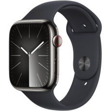 Apple Watch Series 9 45mm GPS eSim NFC IP6X Stainless Steel Case Graphite with Midnight Sport Band MRMW3QF/A