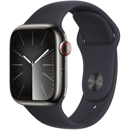 Apple Watch Series 9 45mm GPS eSim NFC IP6X Stainless Steel Case Graphite with Midnight Sport Band MRMV3QF/A