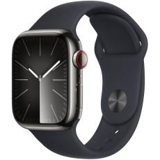 Apple Watch Series 9 45mm GPS eSim NFC IP6X Stainless Steel Case Graphite with Midnight Sport Band MRMV3QF/A