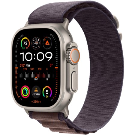 Apple Watch Ultra 2 49mm GPS eSIM NFC IP6X Titanium Case with Indigo Alpine Loop MRET3FD/A