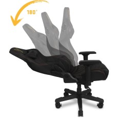 Gaming Chair Yenkee YGC 200BK FORSAGE XL Black with Scratch Resistant PU Leather and 4D Armrest Adjustment Max. Load 150kg