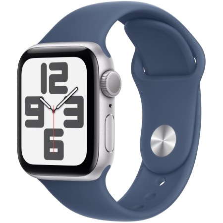 Apple Watch SE2 (2024) Aluminum 40mm GPS eSim NFC 5 ATM Aluminum Case Silver με Sport Band Denim MXED3QH/A