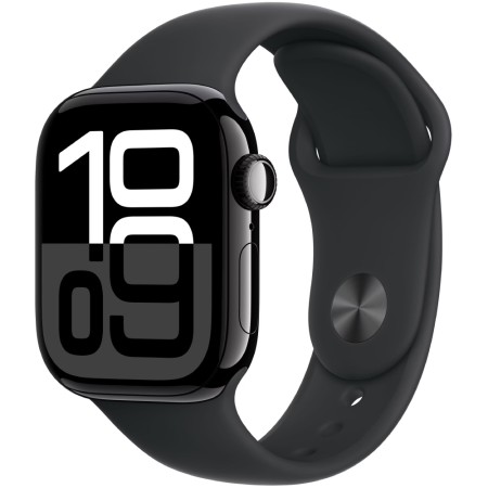 Apple Watch Series 10 Aluminum 42mm GPS eSim NFC IP6X  Aluminum Case Jet Black with Sport Band Black MWWF3QH/A