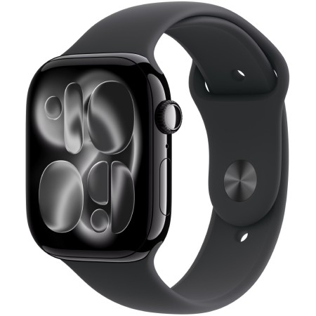 Apple Watch Series 11 (2025) Aluminum 46mm GPS eSim NFC IP6X  Aluminum Case Jet Black with Sport Band Black MEUW4ZR/A