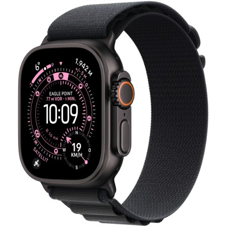 Apple Watch Ultra 3 49mm GPS eSIM NFC IP6X Titanium Case Black with Black Alpine Loop MF0V4QF/A