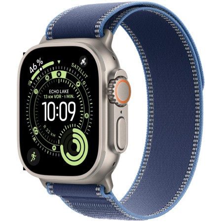 Apple Watch Ultra 3 49mm GPS eSIM NFC IP6X Natural Titanium Case with Blue Trail Loop MEWU4QF/A