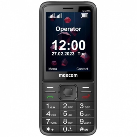 Maxcom Classic MM245 2.8" 4G with Bluetooth, Radio, Camera and Extra Big Fonts Black