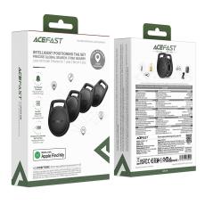 Set Acefast Tag S2 Anti-Lost Tracker Only for iOS Works With Apple Find My Network with Strap Black Pcs.4