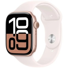 Apple Watch Series 10 Aluminum 42mm GPS NFC 5ATM Aluminum Case Rose Gold with Sport Band Light Blush MWWH3QF/A