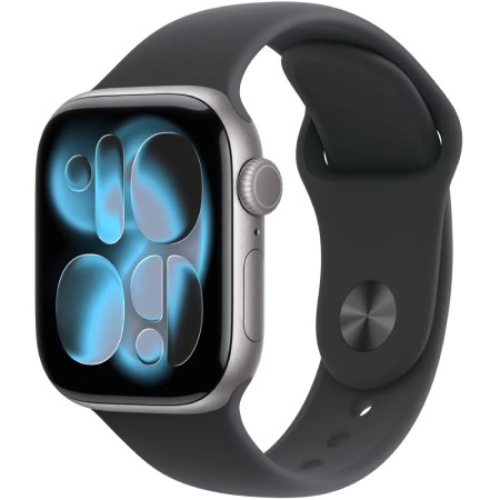 Apple Watch Series 11 (2025) Aluminum 42mm GPS NFC IP6X Aluminum Case Space Grey with Sport Band Black MEQX4ZR/A