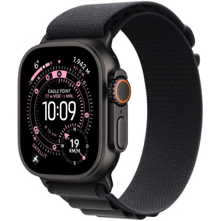 Apple Watch Ultra 3 49mm GPS eSIM NFC IP6X Titanium Case Black with Black Alpine Loop MF0X4QF/A