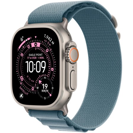 Apple Watch Ultra 3 49mm GPS eSIM NFC IP6X Natural Titanium Case with Light Blue Alpine Loop