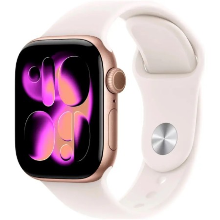 Apple Watch Series 11 5G (2025) Aluminum 42mm GPS eSIM NFC IP6X  Aluminum Case Rose Gold with Sport Band Light Blush