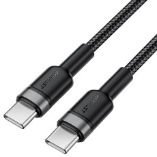 Data Cable Acefast C22-03 USB-C to USB-C Braided USB2.0 3A 60W 1.2m Black