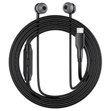 Hands Free Acefast L8 Earphones Stereo USB-C Black 1.2m with HD Mic Compatible with All USB-C Devices