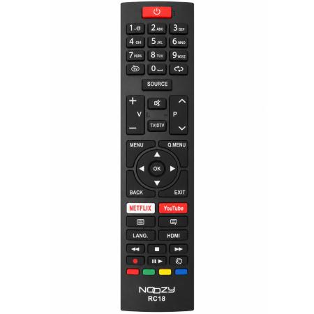 Remote Control Noozy RC18 for Vestel, F&U, Telefunken, Turbo-X TVs Ready to Use Without Set Up