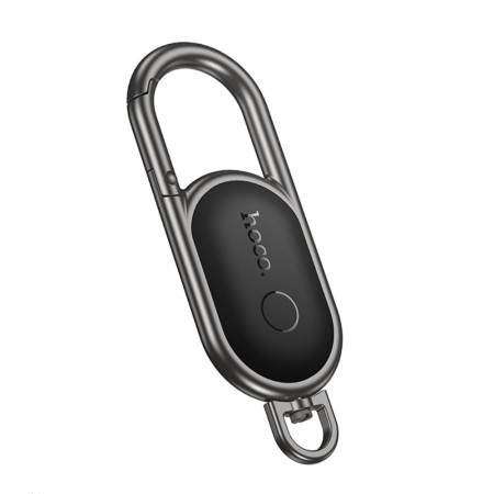 Gps Tracker Hoco E91J Tiger Keychain with a Carabiner Only for iOS Compatible with Apple Find My Network Black