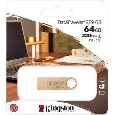 USB Kingston Data Traveller SE9 G3 3.2  64GB Metallic Gold DTSE9G3/64GB