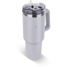Stainless Steel & Plastic Thermos Cup 1.2L HUGE Lamart LT4086 White Grey