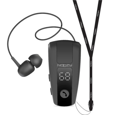 Bluetooth Hands Free Noozy Roller BH69 Bluetooth V 6.0 withLED Screen Vibration Alert Multi Pairing Black