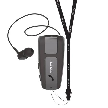 Bluetooth Hands Free Noozy Roller BH68 V 6.0 with Vibration Alert and Neck Strap Multi Pairing Black