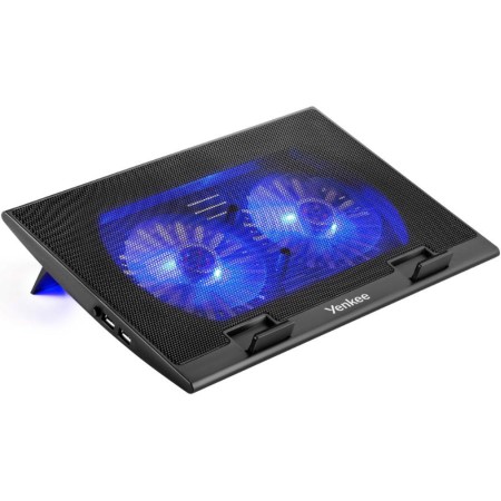 Laptop Cooler Yenkee YSN 120 for Laptops up to 17" with Lighting and Two Low Noise Fans 1000 Rpm