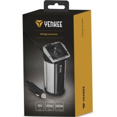 Car Charger 12V to 240V Converter Yenkee YAU 140 with 1x Suko Outlet 280W and Safety On/Off Switch