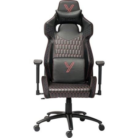 Gaming Chair Yenkee YGC 110RD GHOST Black with Scratch Resistant PU Leather 3D Armrest Adjustment Max. Load 130kg