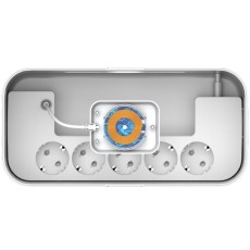 Desktop Charger Box Energizer EPB2500W03EU 2500W 10A Max with 5xSuko Sockets + 1xUSB-C PD20W + 2xUSB-A 18W QC3.0 / 2.4A, Wireless Charging 15W, Safety On/Off Switch Cable 2m White