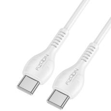 Noozy A45 Power Cable USB-C to USB-C Fast Charging 60W+Apple PD27 White 1m