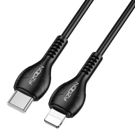 Noozy A45 Power Cable USB-C to Lightning Fast Charging 60W 3A Black 1m