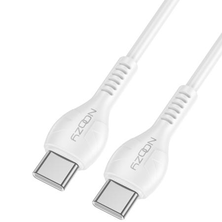 Noozy A45 Power Cable USB-C to USB-C Fast Charging 60W+Apple PD27 White 2m