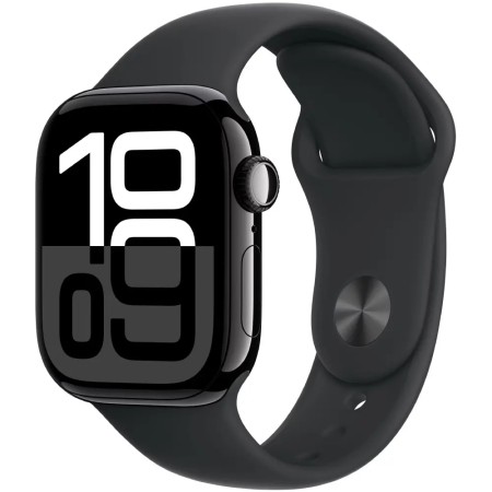 Apple Watch Series 10 Aluminum 42mm GPS NFC IP6X Aluminum Case Jet Black with Sport Band Black MWWF3QC/A