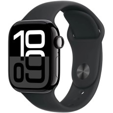 Apple Watch Series 10 Aluminum 46mm GPS NFC IP6X Aluminum Case Jet Black with Sport Band Black MWWP3QN/A