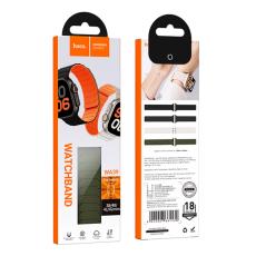 Watchband Hoco WA39 Flex Series 38/40/41/42mm Silicon Strap For Apple Watch series 1/2/3/4/5/6/7/8/9/SE/SE2 Army Green with Black