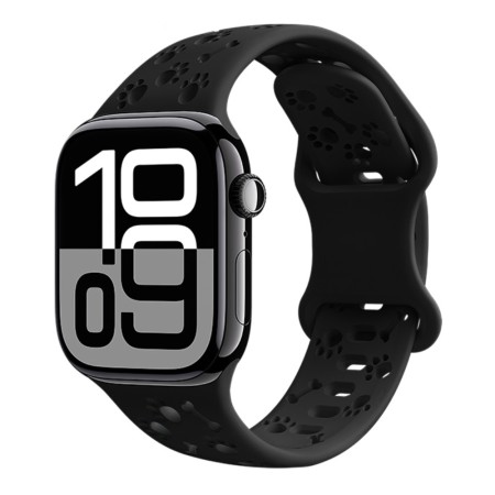 Watchband Hoco WA38 Time Series 38/40/41/42mm Silicon Strap For Apple Watch series 1/2/3/4/5/6/7/8/9/SE/SE2 Black