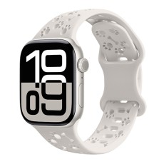 Watchband Hoco WA38 Time Series 38/40/41/42mm Silicon Strap For Apple Watch series 1/2/3/4/5/6/7/8/9/SE/SE2 Star White