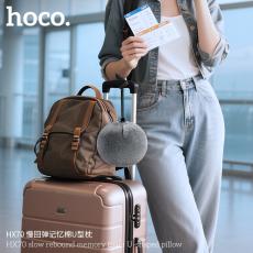 Memory Foam Travel Pillow Hoco HX70 U-Shaped Adjustable with a Carrying Case Grey