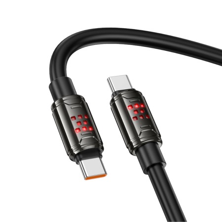 Cable Hoco U143 Joy USB-C to USB-C 240W PD3.1 Fast Charging 5A Black 1.2m