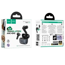Wireless Hands Free Hoco EQ27 Fun ANC+ENC v5.4 320mAh 7h Talk Time  and AI Translation in 134 Languages Metal Grey