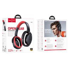 Wireless Stereo Headphone Hoco W67 Rhyme Open Ear v5.4 300mAh 32hr Use Time and Microphone Black Red