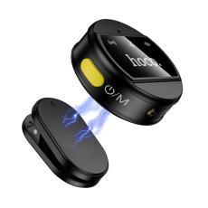 Set Lavalier Microphones Hoco L22 Bright with Magnetic Clamp and Omnidirectional Microphone 80mAh 6hr Use Time and Charging Case Black